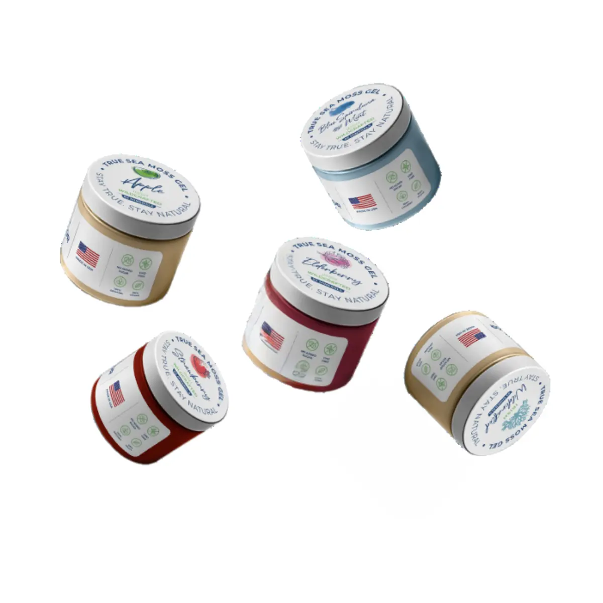 5 Sea Moss Gels Samples - True Sea Moss