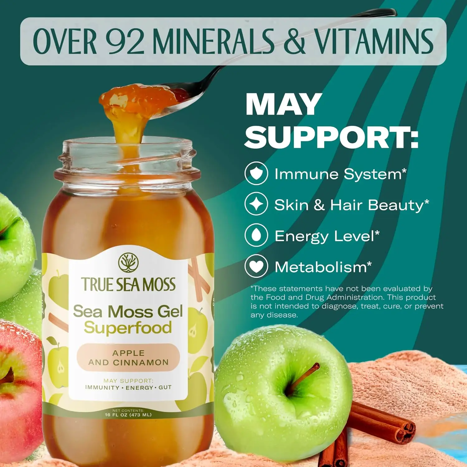 APPLE & CINNAMON SEA MOSS GEL - Image 2