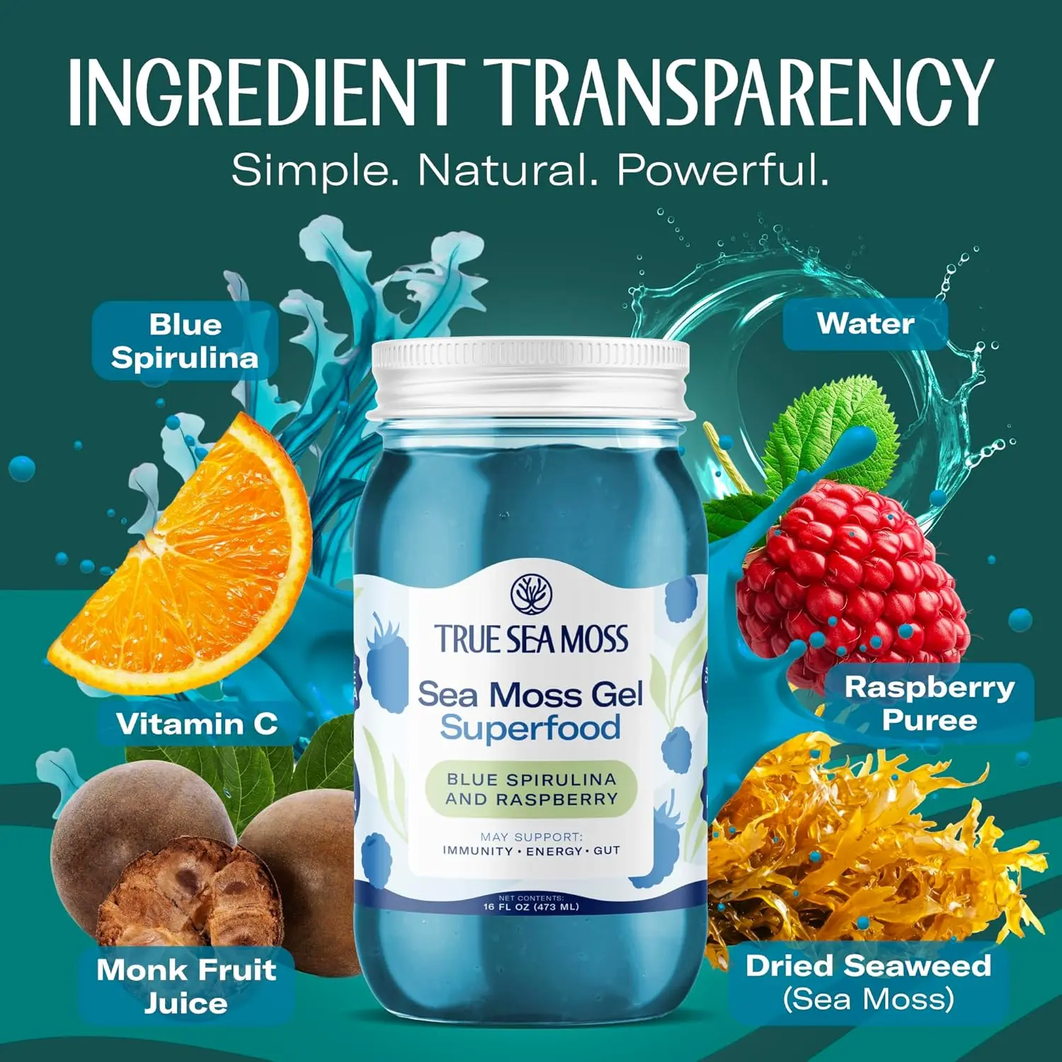 BLUE SPIRULINA & RASPBERRY SEA MOSS GEL - Image 3