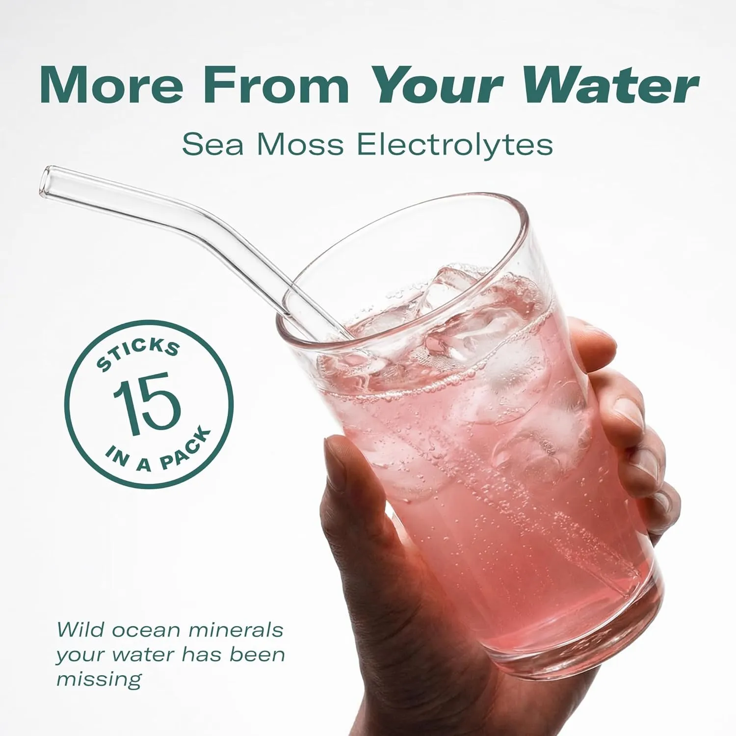 TrueSeaMoss Electrolytes Powder Packets – Made in USA – 15 Stickpacks – Hydration Powder with Sea Moss with Potassium – No Sugar Drinks – Banana & Strawberry - Image 3
