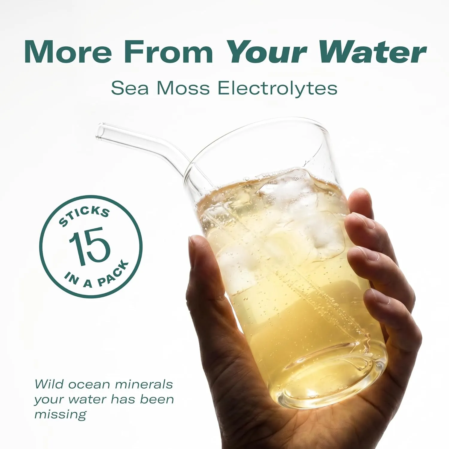 TrueSeaMoss Electrolytes Powder Packets – Made in USA – 15 Stickpacks – Hydration Powder with Sea Moss with Potassium – No Sugar Drinks – Melon & Watermelon - Image 3