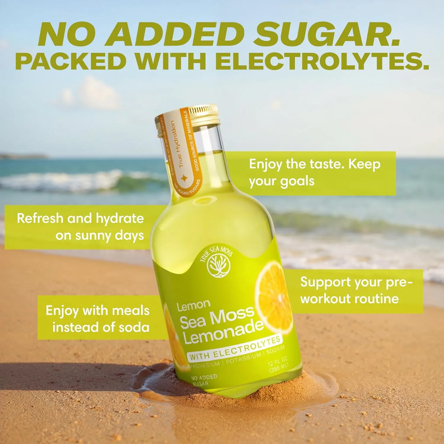 Lemonade - Lemon + Electrolytes - Hydration Drink – 4 × 12 fl oz Bottles – Made in USA - Image 4