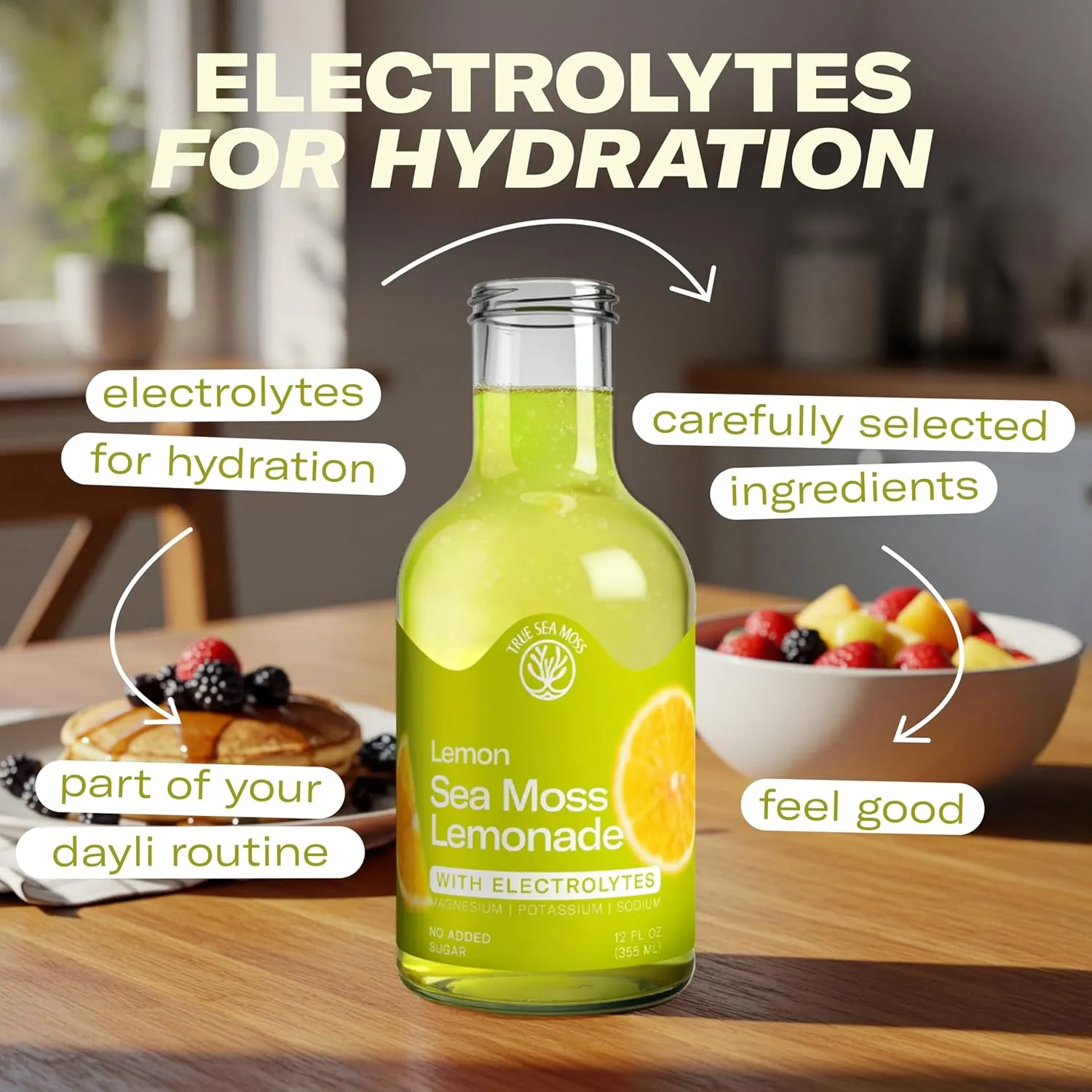 Lemonade - Lemon + Electrolytes - Hydration Drink – 4 × 12 fl oz Bottles – Made in USA - Image 5