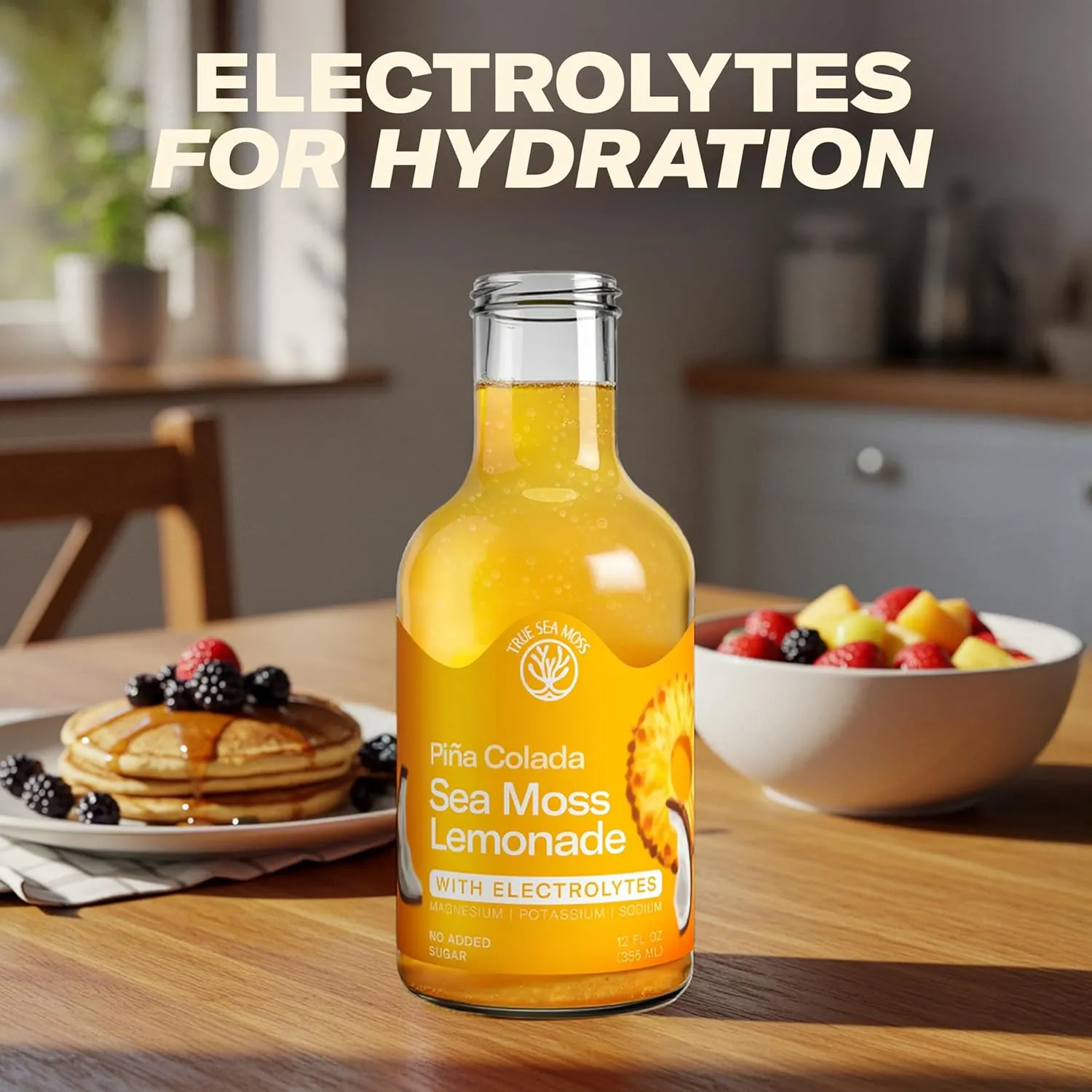 Lemonade - Pina Colada + Electrolytes - Hydration Drink – 4 × 12 fl oz Bottles – Made in USA - Image 6