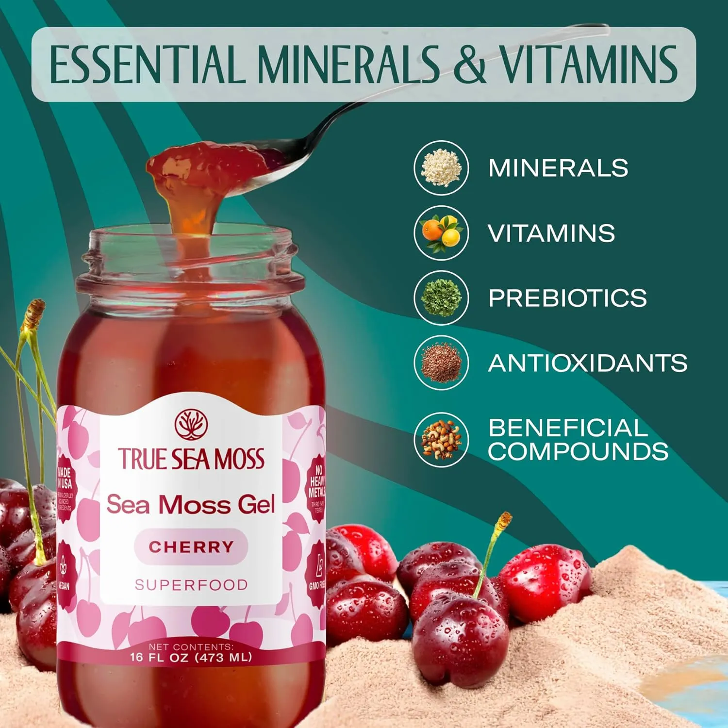 TrueSeaMoss GEL Sea Moss CHERRY - Image 3