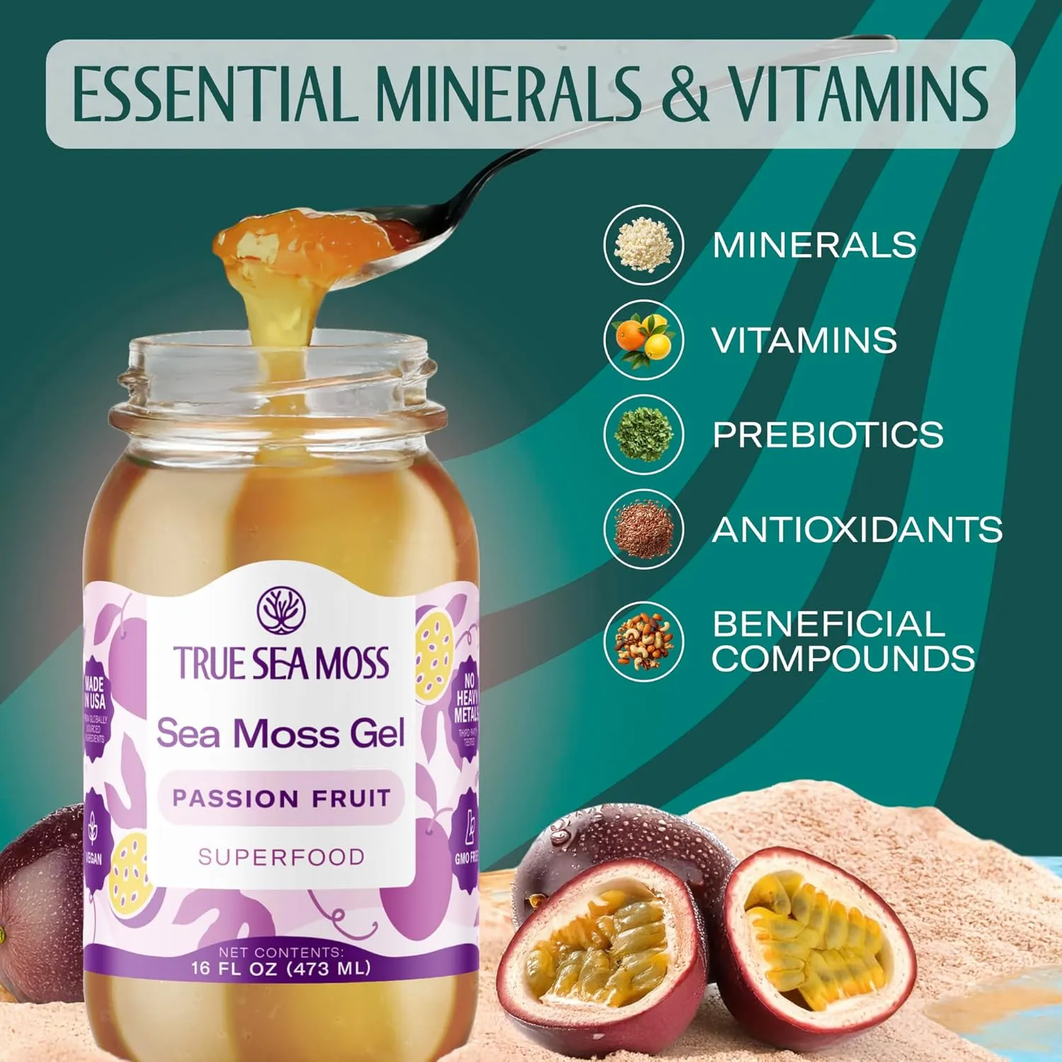 TrueSeaMoss GEL Sea Moss PASSION FRUIT - Image 3