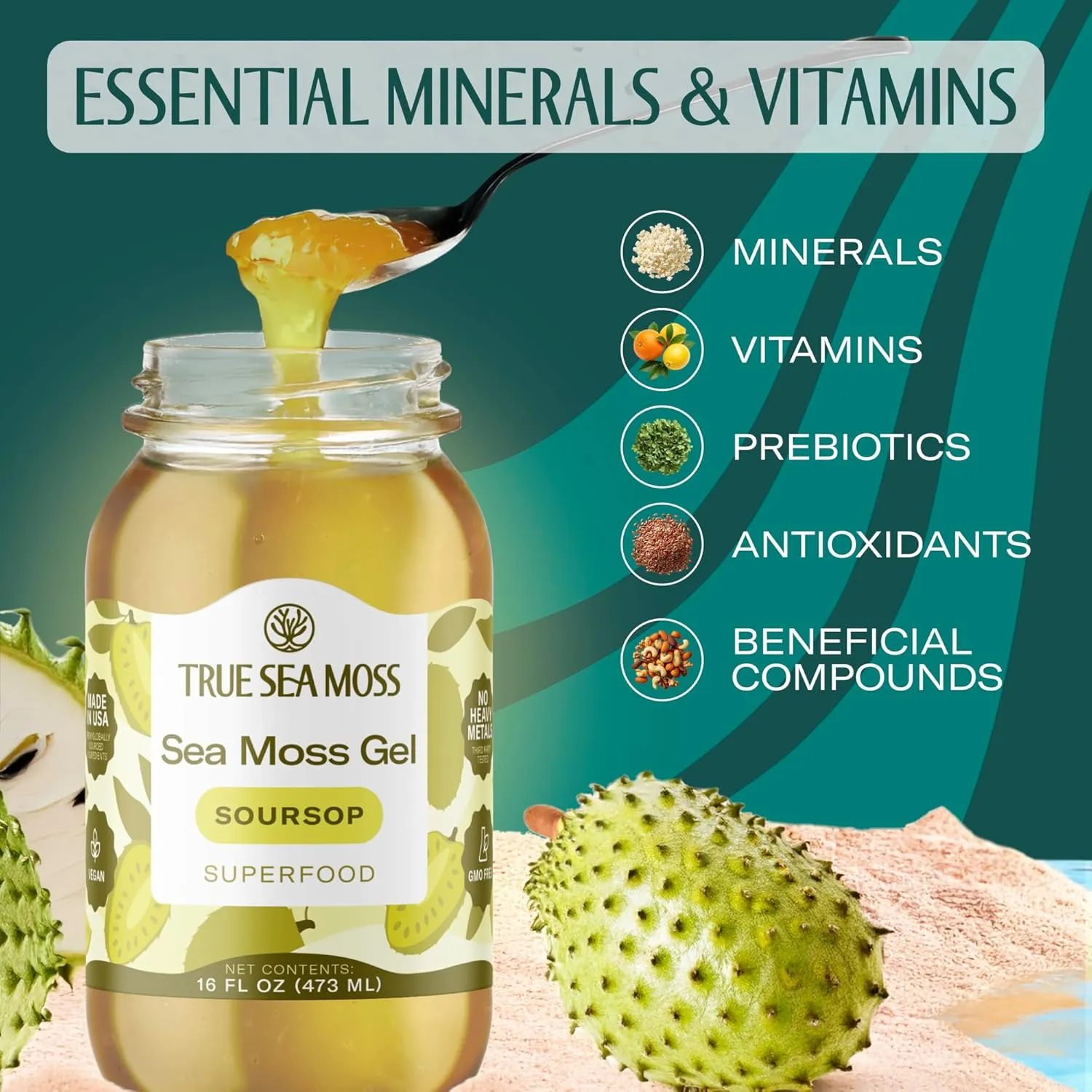 TrueSeaMoss GEL Sea Moss SOURSOP - Image 3