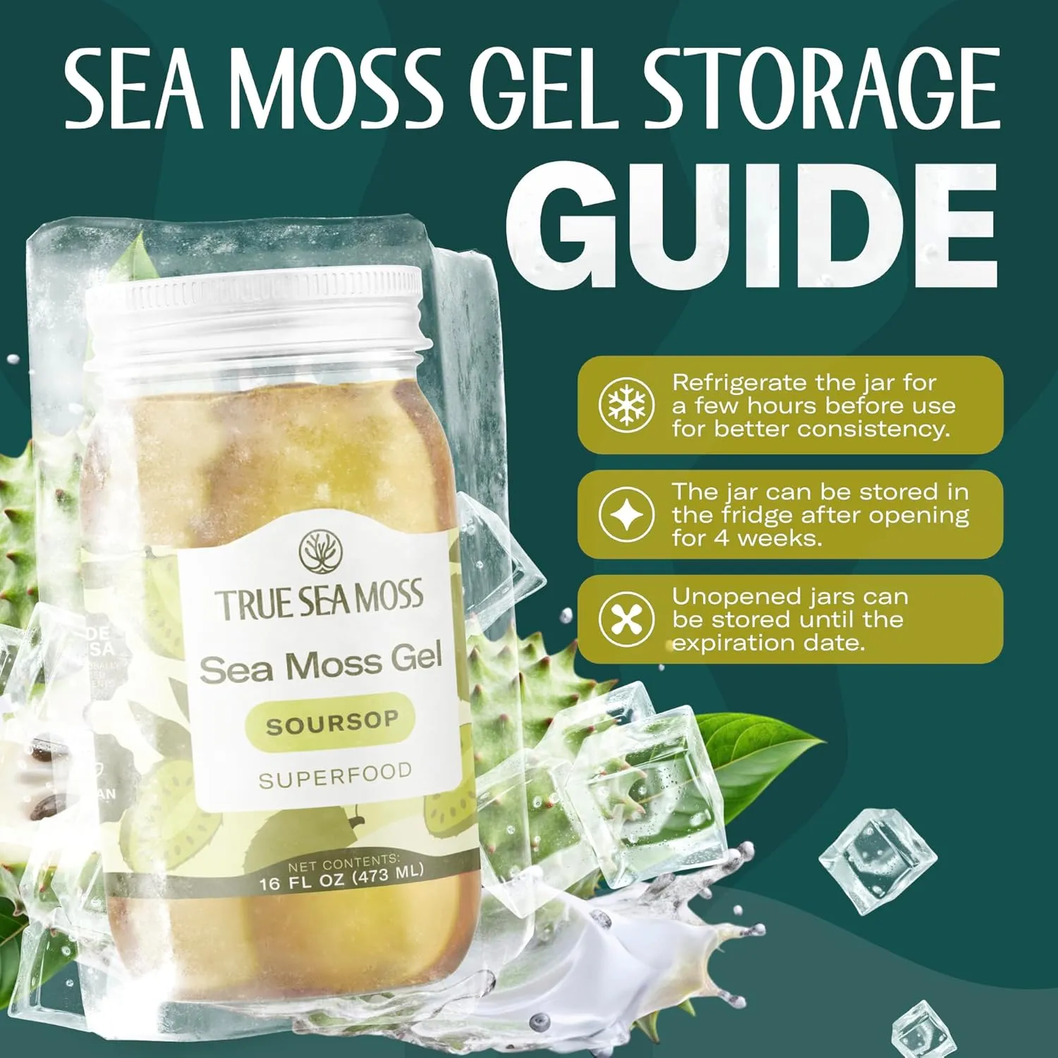 TrueSeaMoss GEL Sea Moss SOURSOP - Image 5