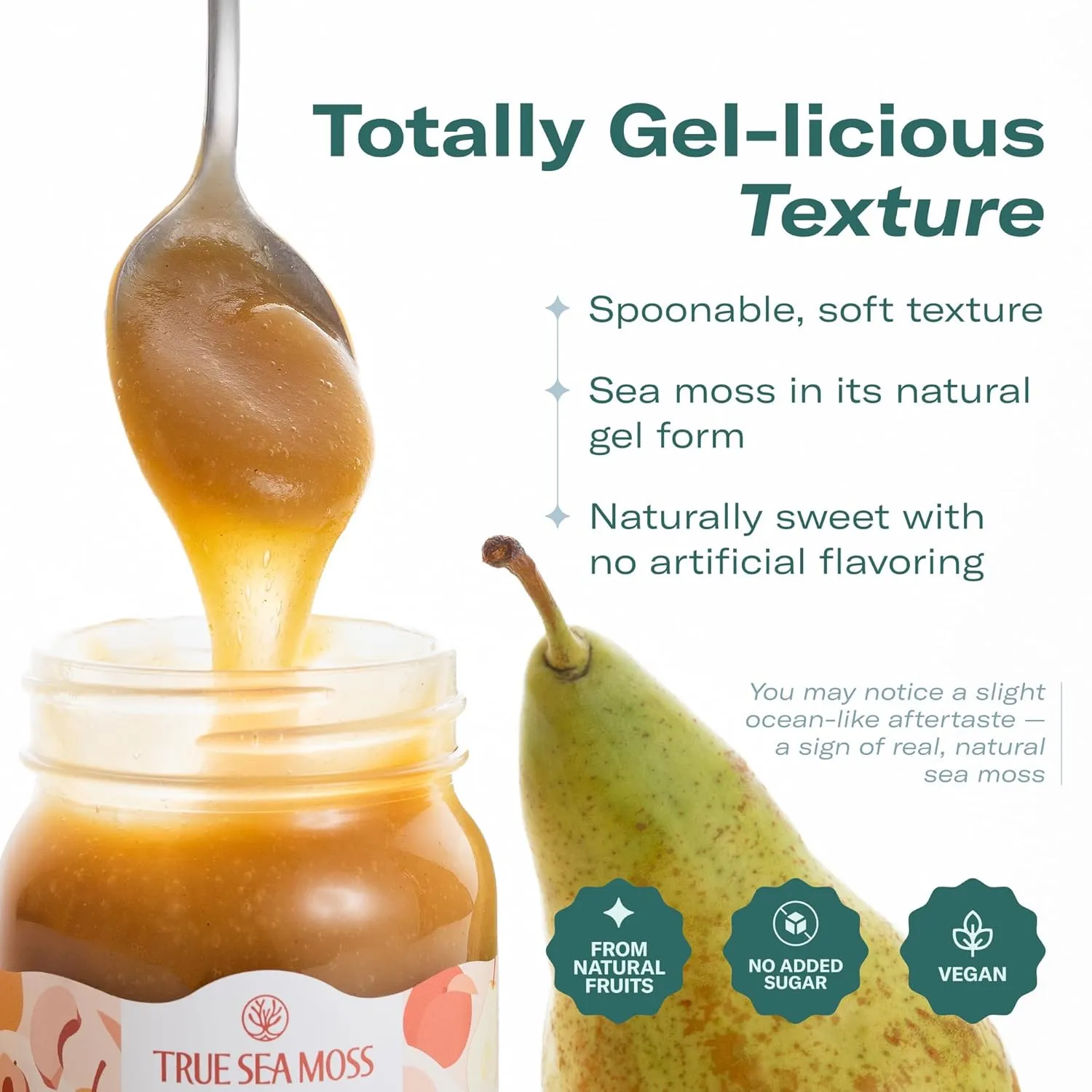 TrueSeaMoss Sea Moss Gel – Made in USA – Wildcrafted Seamoss, Fruits & Jarred Vegetables – Peach/Pear - Image 6
